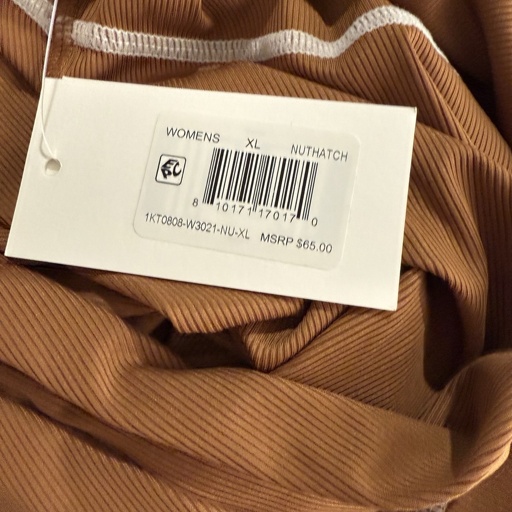 Halfdays Mollie Performance T Shirt Womens XL Nuthatch Brown Hiking Gym New‎ - Picture 8 of 8